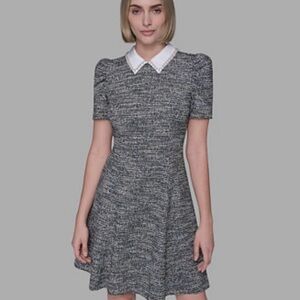 Tweed Black and White Women's Dress